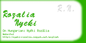 rozalia nyeki business card